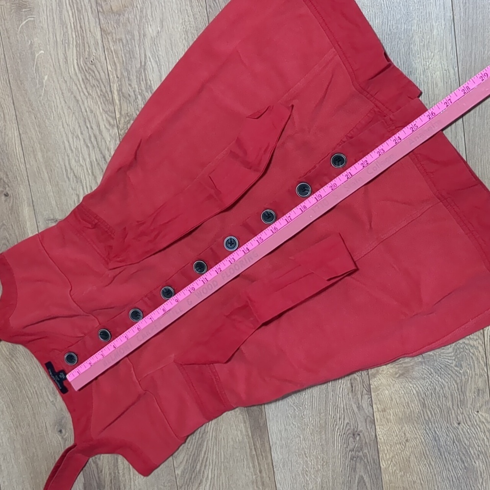 Banana Republic Cotton red midi Dress women's size 6 - Picture 10 of 11